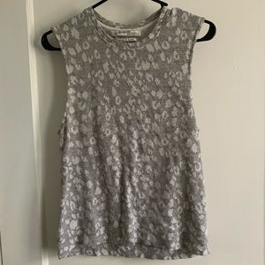 Grey Leopard Print AllSaints Muscle Tank Size 4